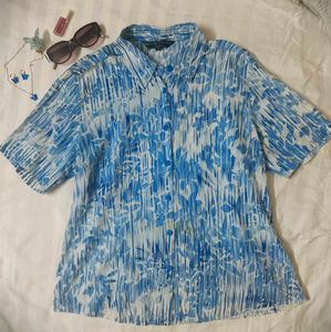 Blue Floral Shirt