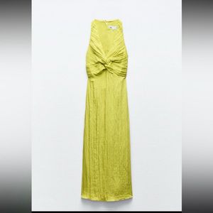 Zara Limited Edition Cutout Slit Midi Dress