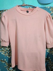 Blush Pink Puff Sleeve Top