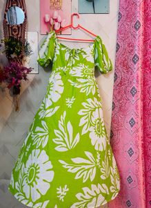Beautiful Summer Trendy Green Dress