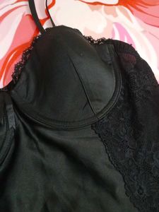 (1300)Vintage Black Lace Bodysuit