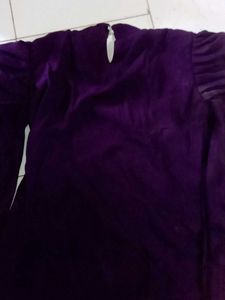 Purple Puff Sleeve Top