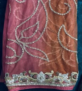Elegant Embroidered Ombre Saree