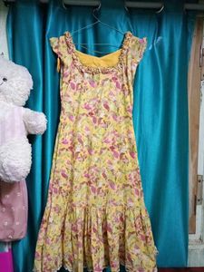 Floral Print Yellow Sundress