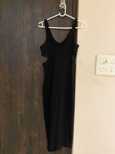 Black Cutout Bodycon Midi Dress