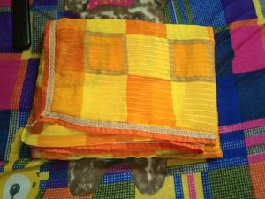 Orange Fully Sequence Saree