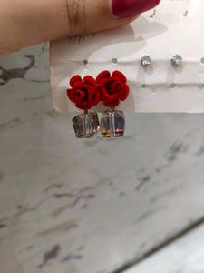 Rose Drop Earrings Combo