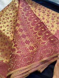 Elegant Maroon &amp; Gold double side Saree