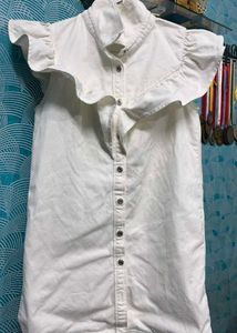 ZARA White Ruffle Sleeveless Top/dress