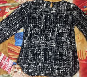 Black &amp; White Patterned Top