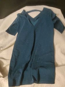 Teal Sparkle Party Dress
