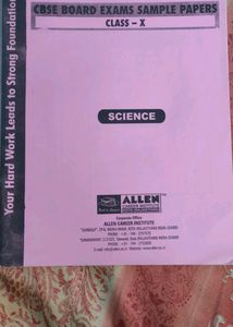 Sample Papers Class 10th ALLEN BOOKLETS