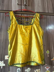 Yellow Embellished Blouse