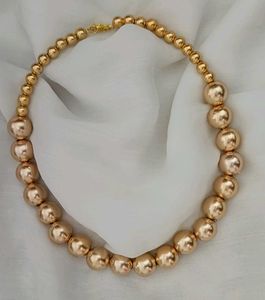 Statement Gold Bead Necklace