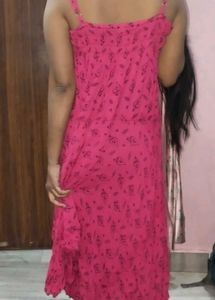 Printed Pink Colour Dress