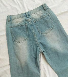 Light Wash Button Fly Jeans