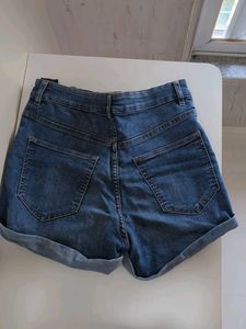 Denim High-Waisted Shorts