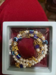 Pearl &amp; Butterfly Charm Bracelet