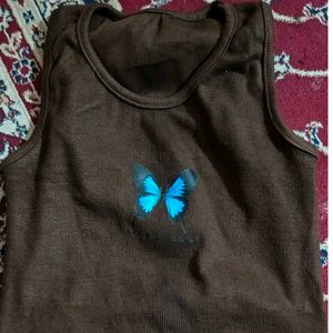 Butterfly Graphic Crop Top