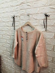 Cozy Knit Button Detail Top🎗️🌷