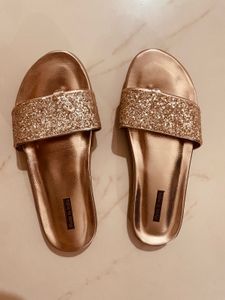 Rose Gold Embellished Flats