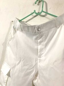 straight fit white cargo