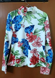 Floral Mock Neck Top