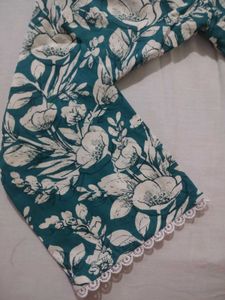 Handmade short kurti printed 💚💗🎀