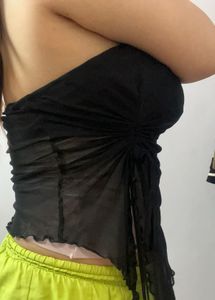 Black Sheer Tube Top