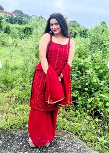 Beautiful New Red Sharara Suit Set❣️