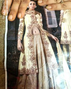 NEW Semi Stitched Wedding Embroidered Kurta Leheng
