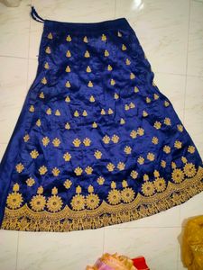 Lehanga Choli With Red And Blue Combination