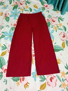 Red Wide Leg Lounge Pants