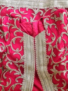 Red &amp; Gold Embroidered Dress