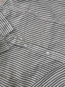 Two Striped Button-Down Shirts || Black &amp; Yellow