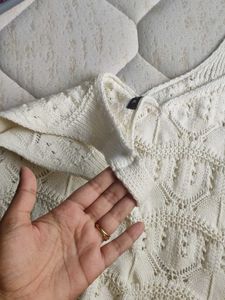 Off White Tank Crochet Top