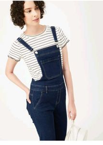 Max Women’s Solid Denim Dungaree – Brand New