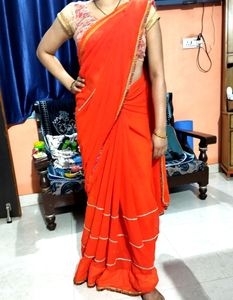 Orange Color Party Wear To Casual