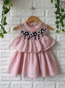 Pink Floral Layered Dress