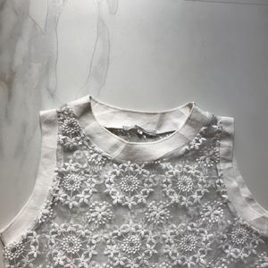 Lace Overlay Top