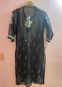 Black Embroidered Kurti
