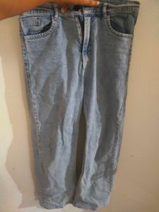 Light Blue Denim Jeans Straight Fit