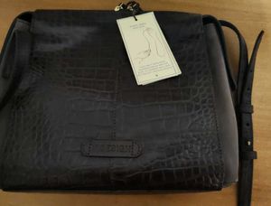 Hidesign Croc Embossed Leather Bag