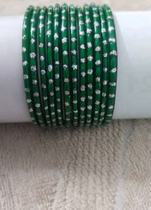 Glass Bangles Set Of 3 (RED, YELLOW, GREEN)