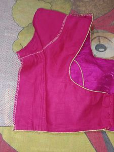 Pink Readymade Saree Blouse