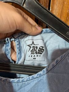 Cute Denim Cold Shoulder Dress