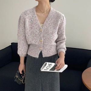 Mixed Yarn Korean Style Cardigan