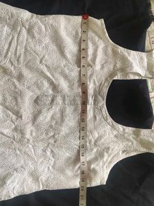 White Chikankari Kurti - L
