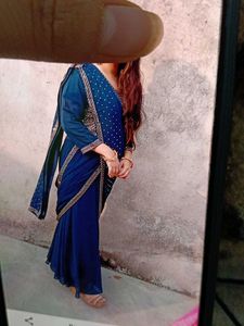 Elegant Blue Saree