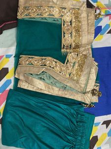 Elegant Teal Ethnic Gown
